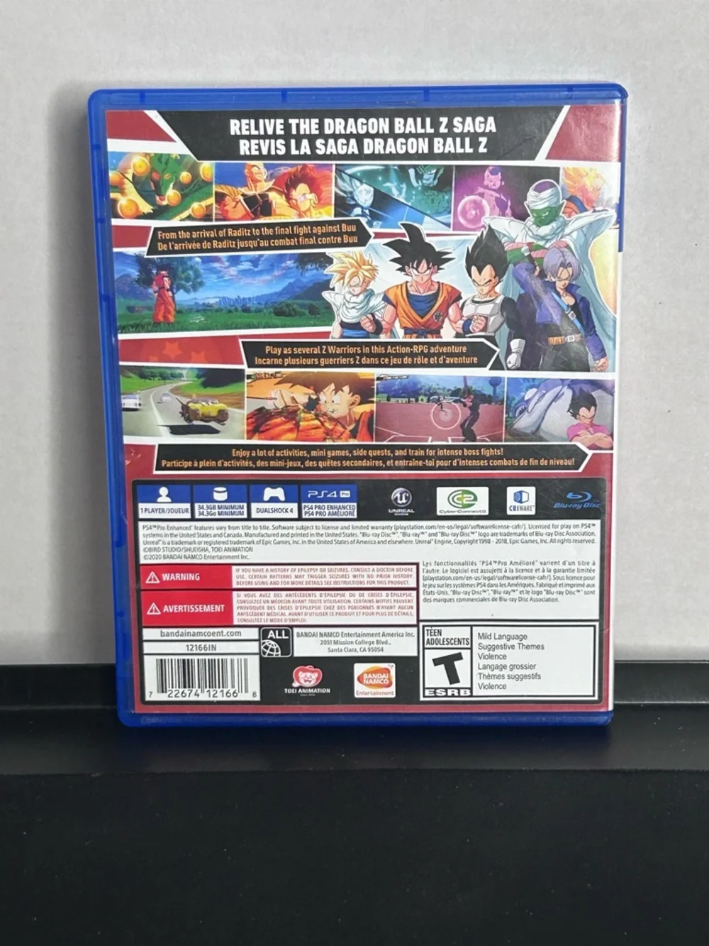 Sony PS4 Dragon Ball Z: Kakarot Red & Blue‎ Cover